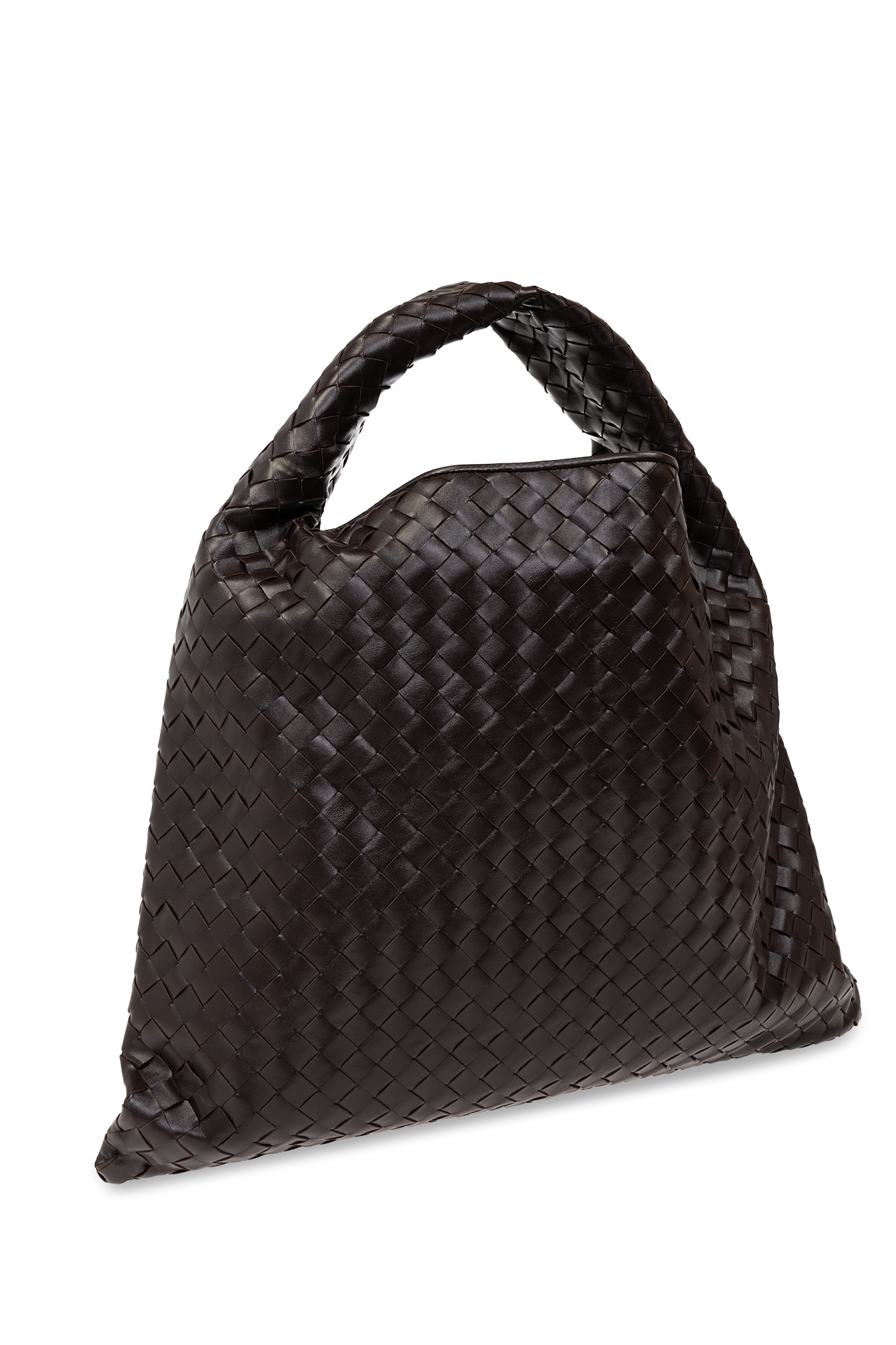 Brown Hop Intrecciato-leather shoulder bag, Bottega Veneta