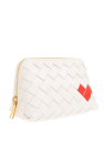 Bottega Veneta WHITE Wash bag with heart motif