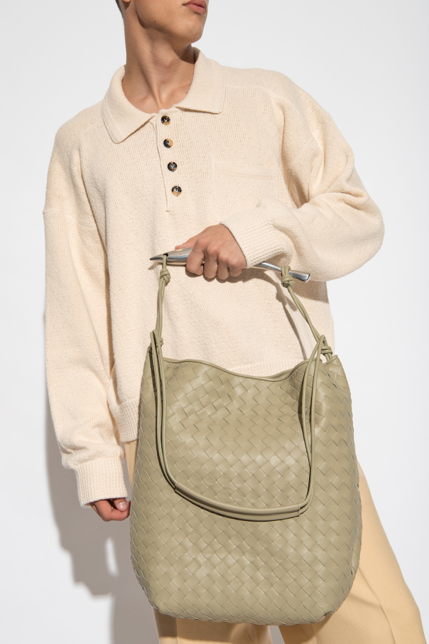 FWRD Renew Louis Vuitton Monogram Denim Loop Hobo Shoulder Bag in Blue
