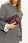 Bottega Veneta BURGUNDY ‘Intrecciato Medium’ clutch