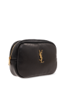 Saint Laurent BLACK Leather wash bag