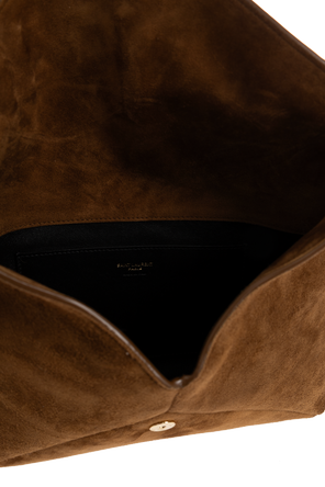 Saint Laurent Suede clutch with logo