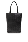 Bottega Veneta BLACK Intrecciatto shopper bag