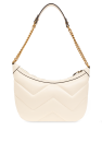 Gucci cream ‘GG Marmont Small’ quilted shoulder bag