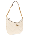Gucci cream ‘GG Marmont Small’ quilted shoulder bag