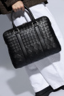 Bottega Veneta BLACK Briefcase with Intrecciato weave