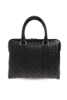 Bottega Veneta BLACK Briefcase with Intrecciato weave