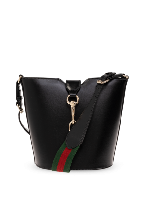 Leather shoulder 'bucket' bag