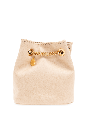 stella mccartney large falabella straw panelled shoulder bag item