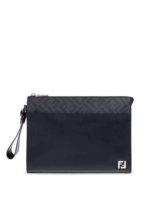 Leather hand bag with logo od Fendi