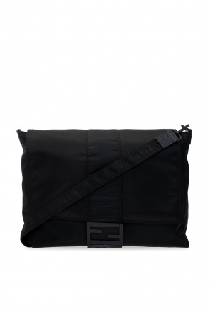 leather shoulder bag with logo fendi bag