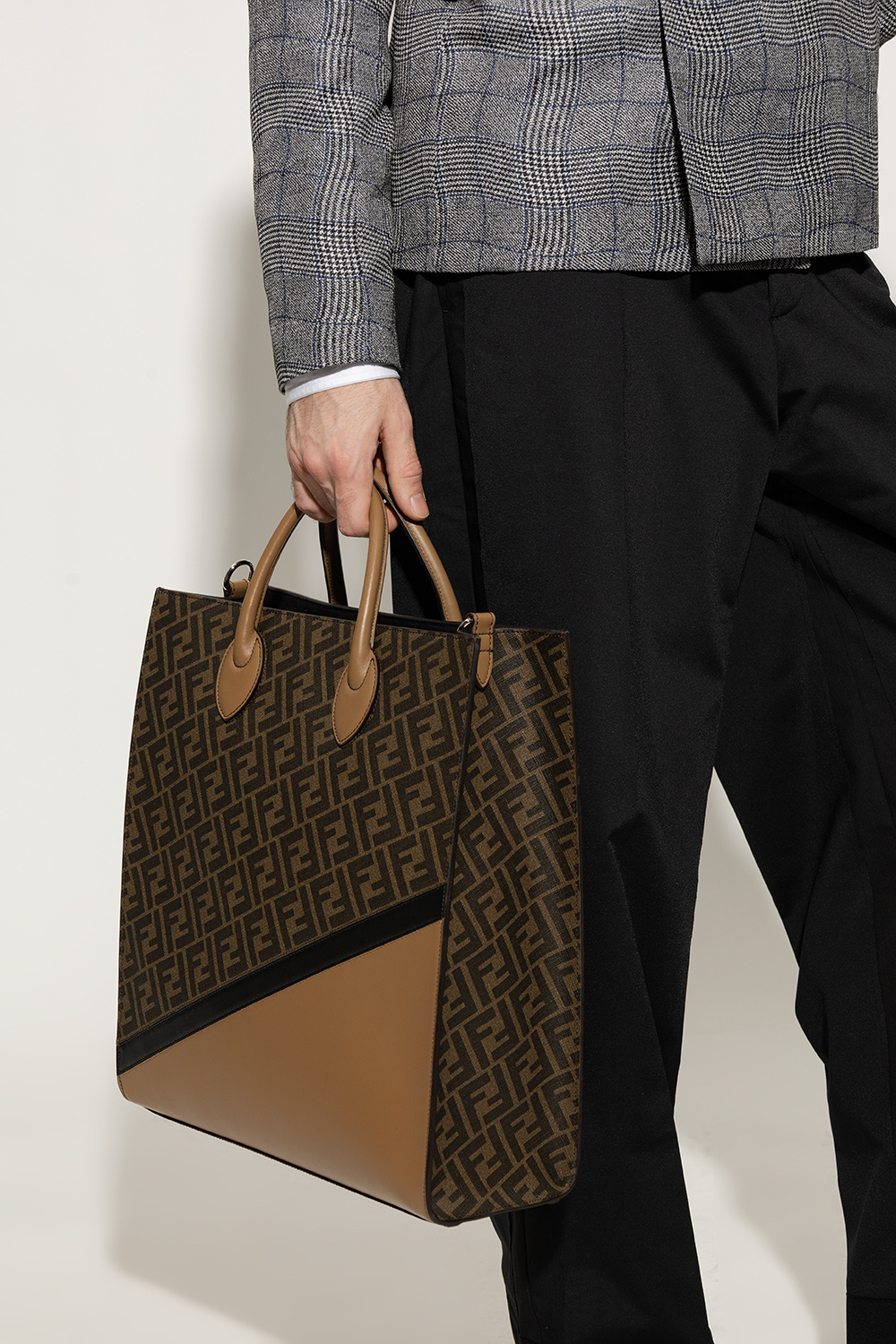 fendi furry ‘Vertical’ shopper bag