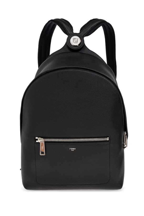 Leather backpack with logo, zdjęcie 1 Leather backpack with logo od Fendi