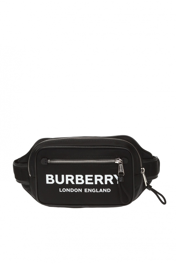 burberry panelled ‘West’ belt bag with logo