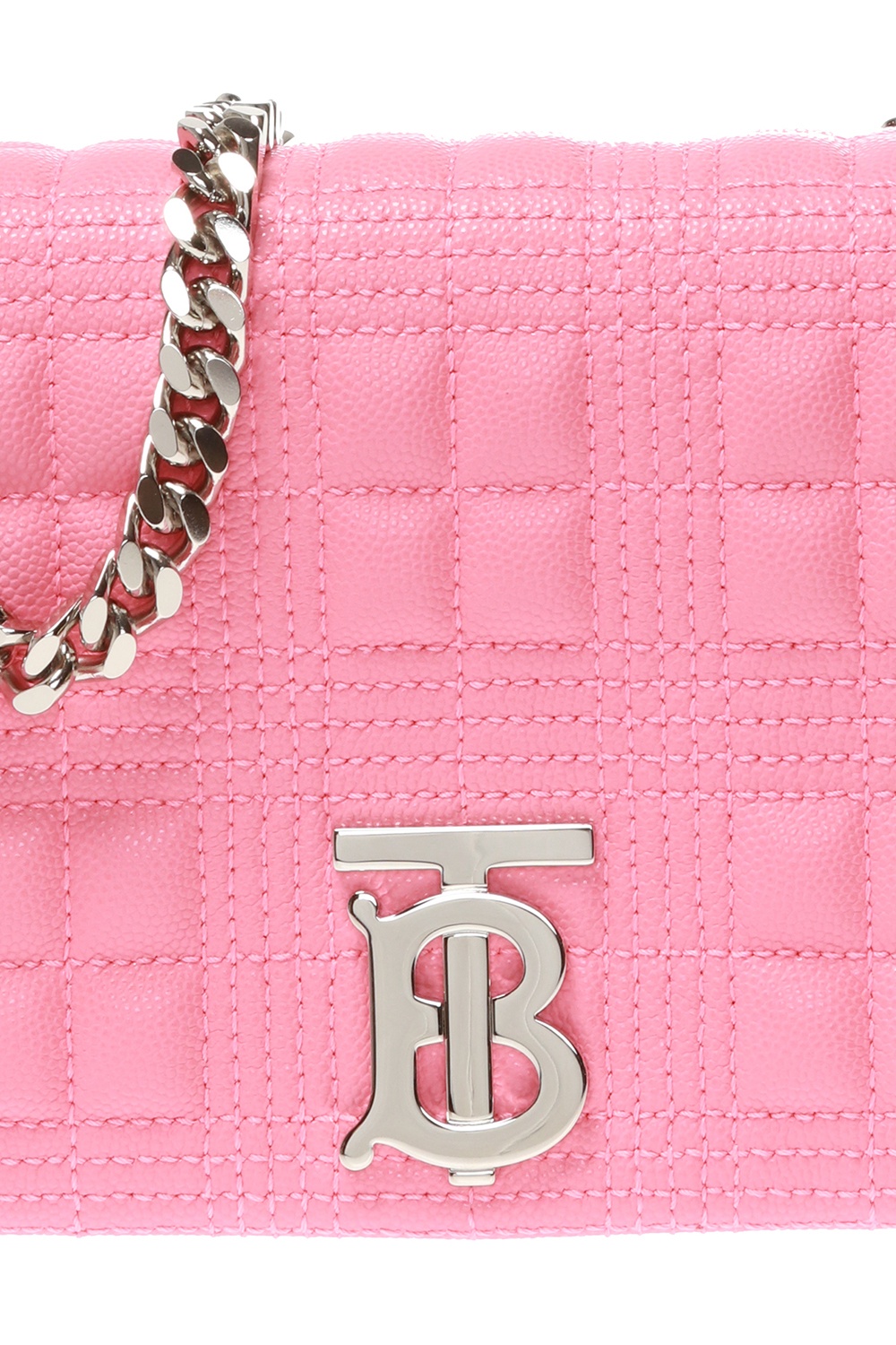 Lola Small Leather Shoulder Bag in Pink - Burberry