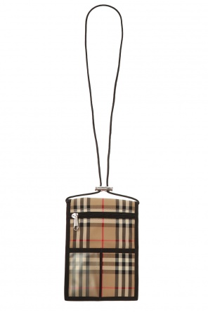 Burberry Patterned phone holder on strap