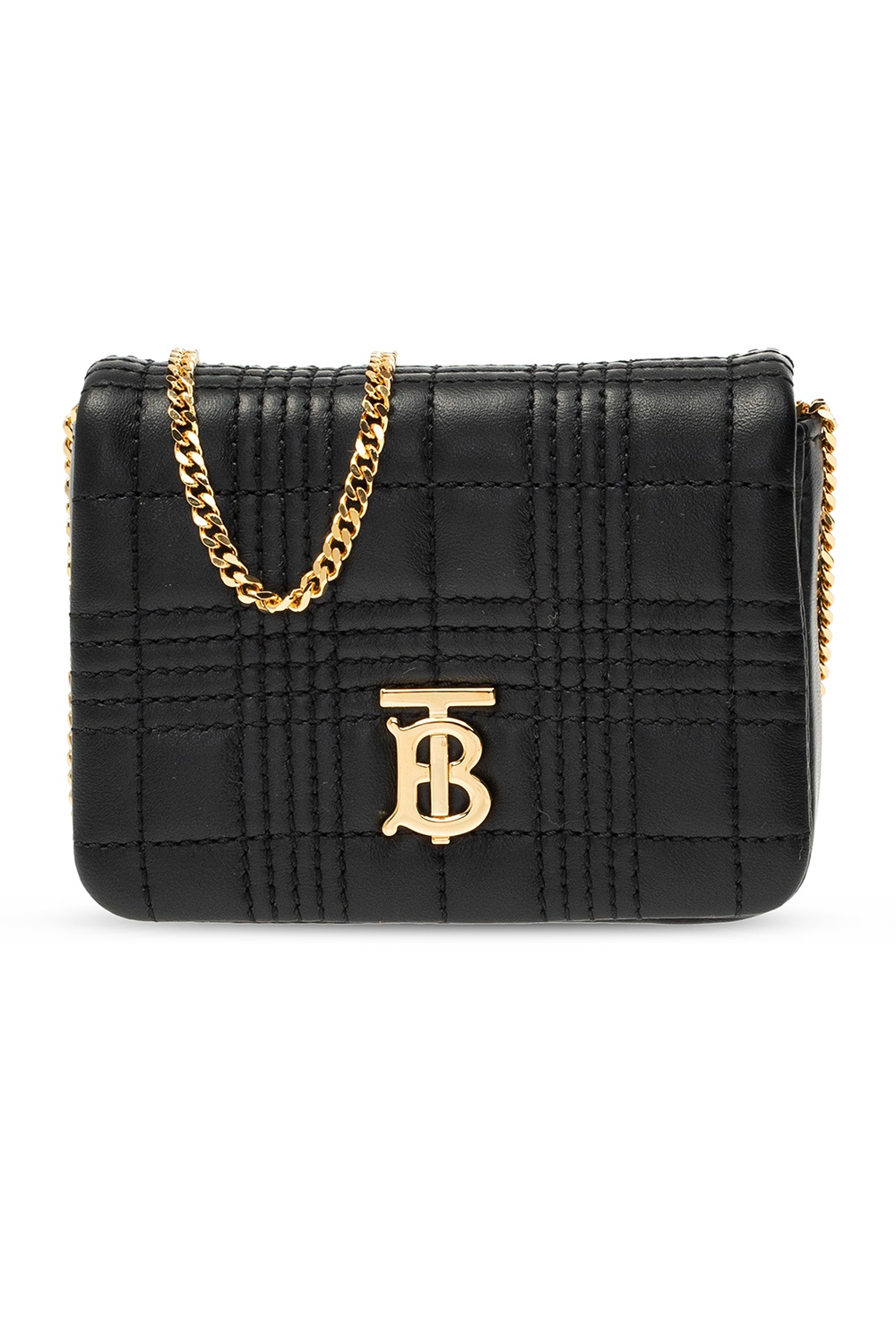 Burberry Ladies Black Quilted Leather Lola Wallet With Detachable