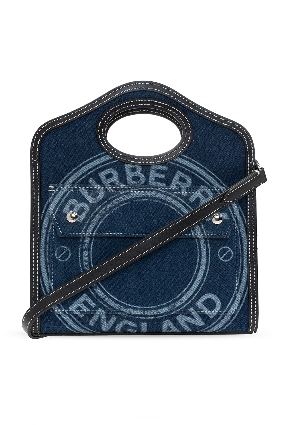 shoulder bag with logo burberry bag dark canvas blue