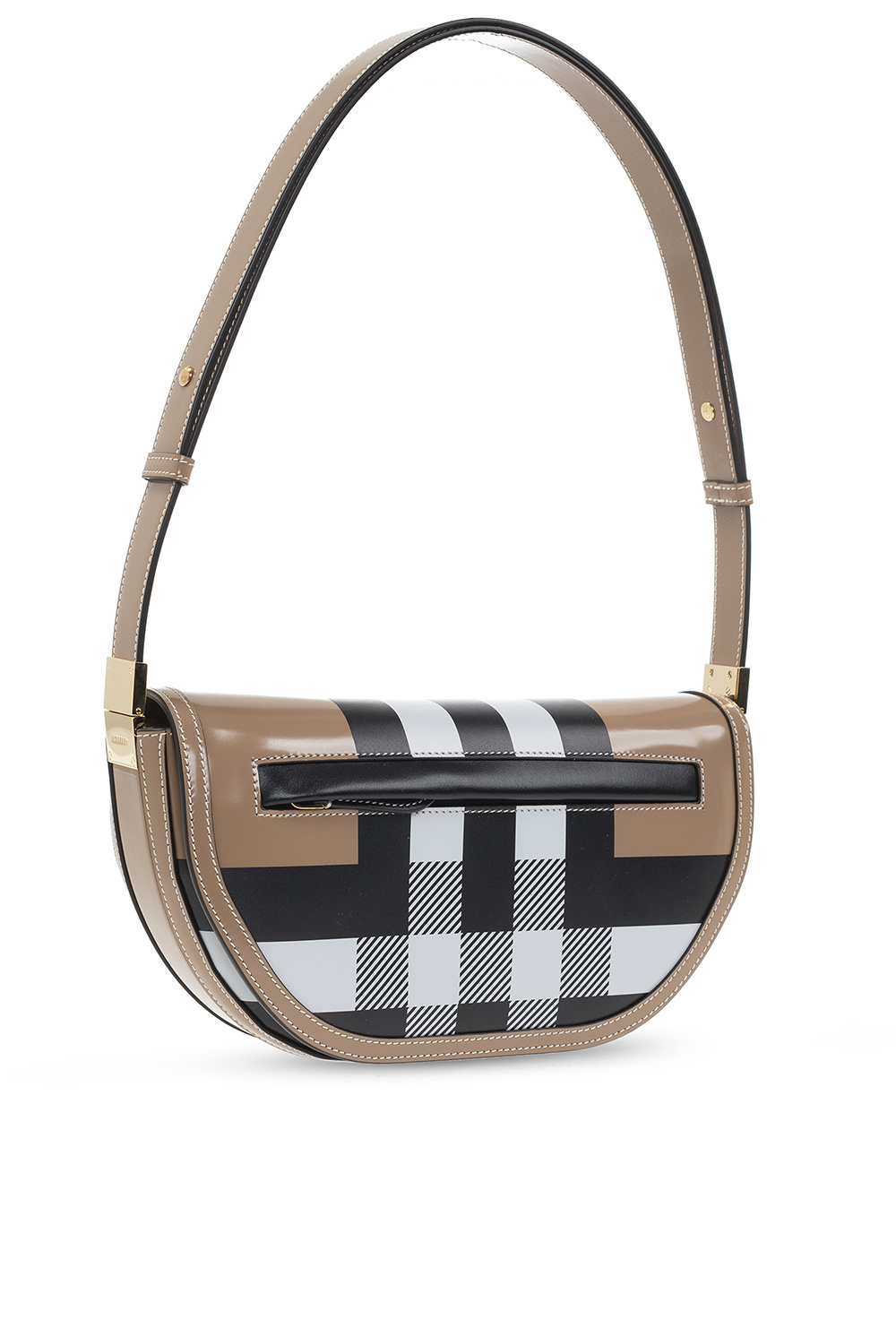 Burberry Olympia Vintage Check Shoulder Bag in White