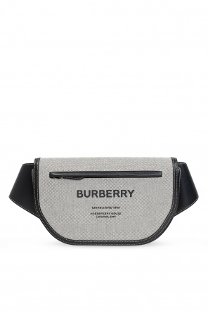 Burberry leather-panel peacoat