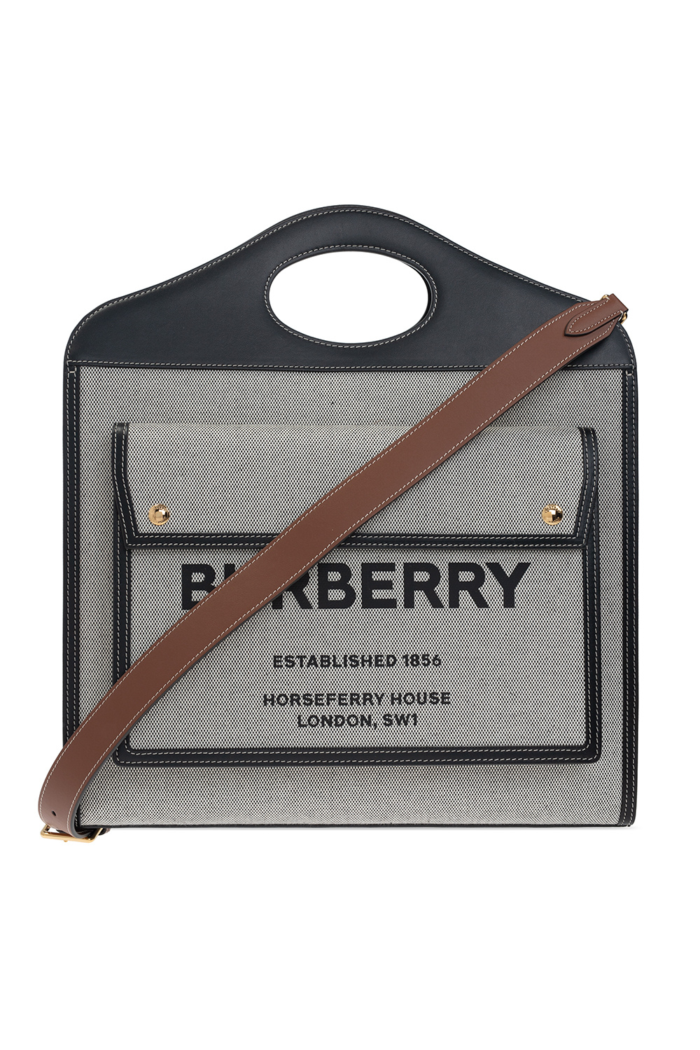 Burberry Black/Beige House Check PVC Flap Shoulder Bag Burberry | The  Luxury Closet