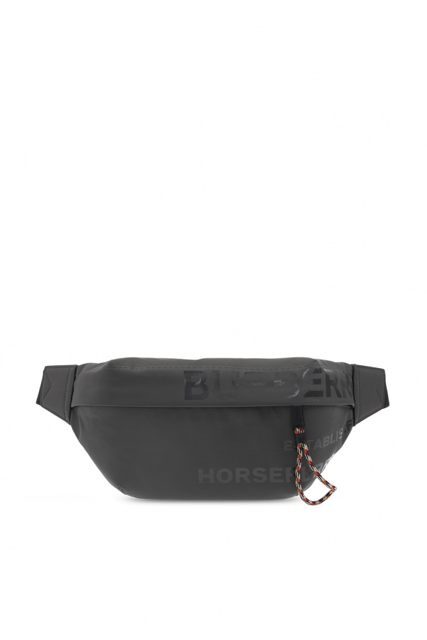 burberry fleece Belt bag with logo