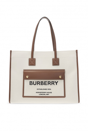 sac en cuir burberry noir et beige