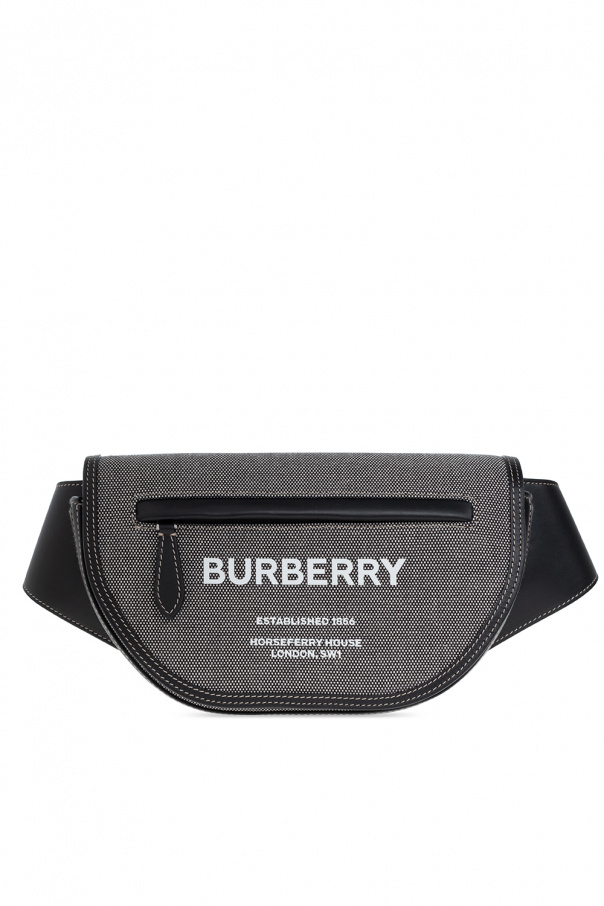 Burberry TB-monogram burberry logo and leopard print swimsuit