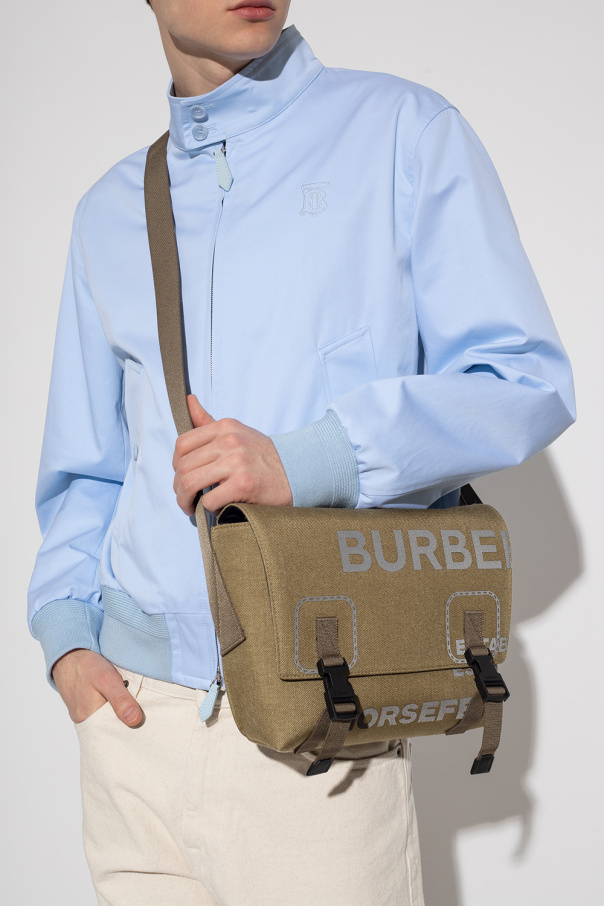 Burberry burberry pre owned logo patch plaid tote bag item
