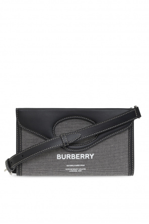 burberry logo print tie cuff silk shirt item