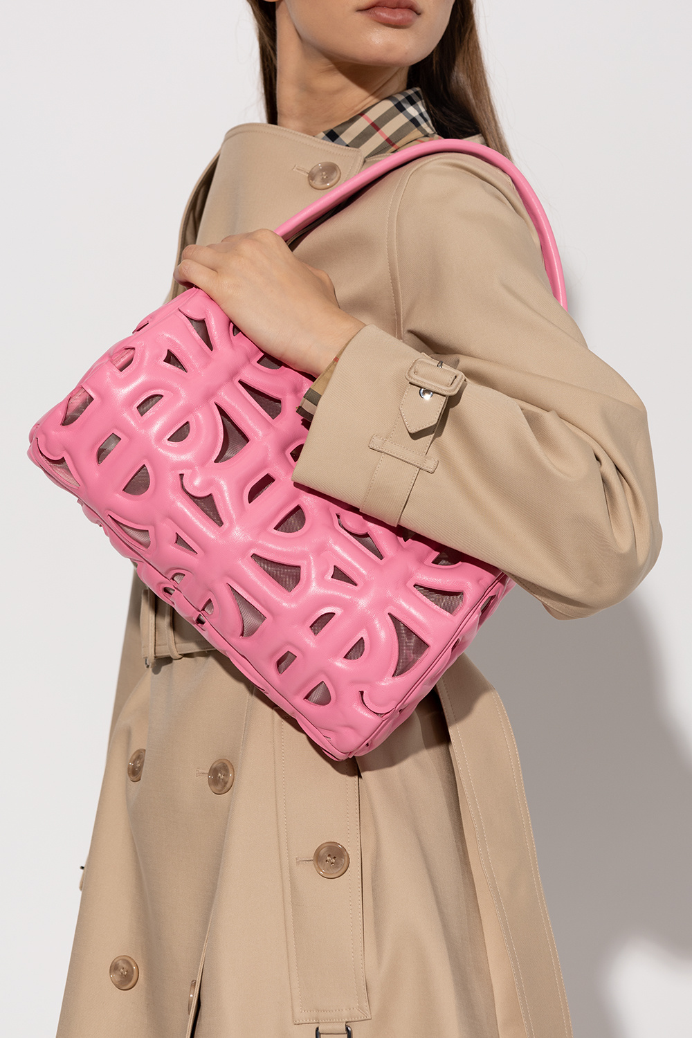 Burberry Women's 'rhombi' Shoulder Bag - Pink - Shoulder Bags