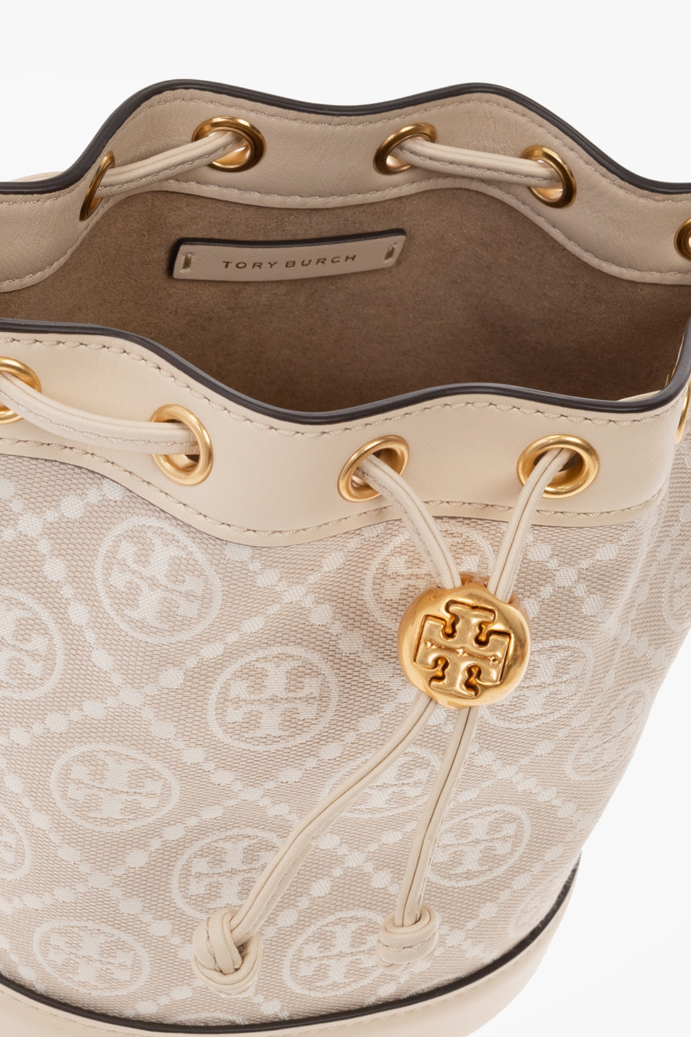 Tory Burch ‘T Monogram Mini’ bucket shoulder bag