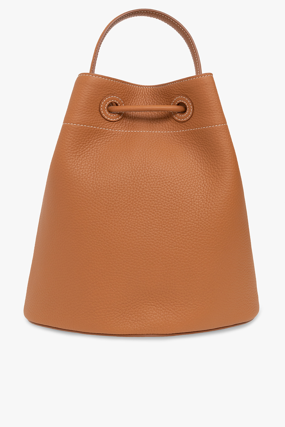 burberry check-pattern Leather bucket bag