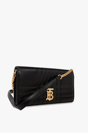burberry denim ‘Lola’ wallet with strap
