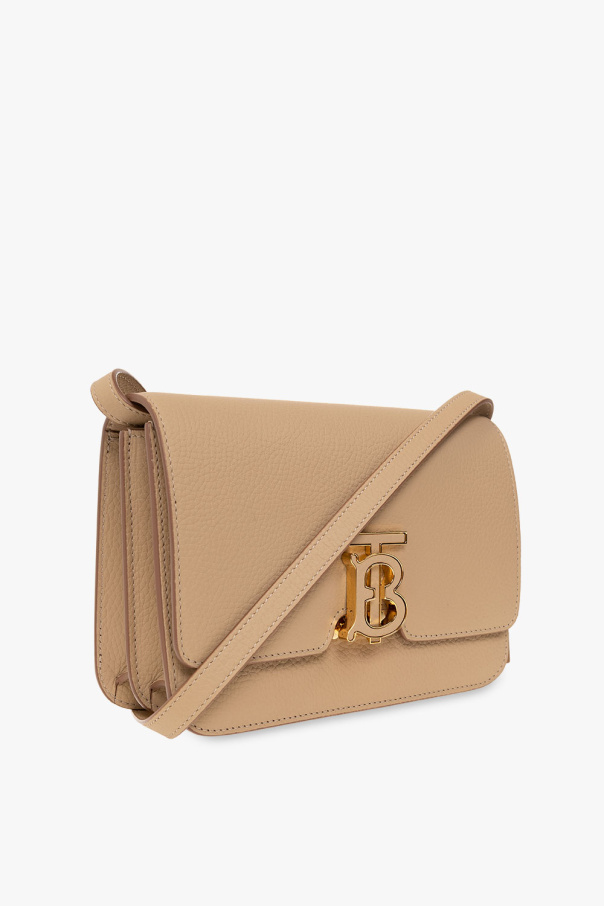 Burberry + Belted Monogram Print Leather TB Bag