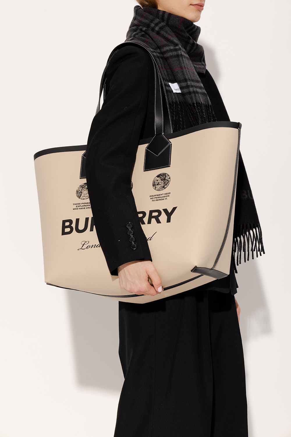 burberry Check ‘Heritage Large’ shopper bag