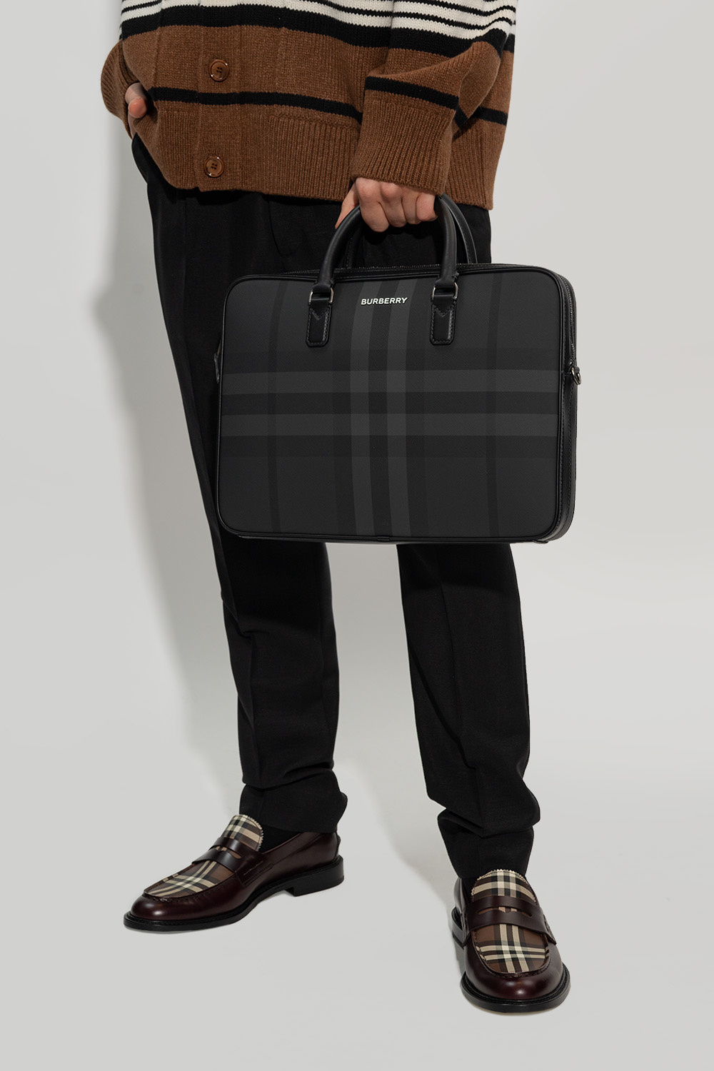 burberry beige ‘Ainsworth’ briefcase