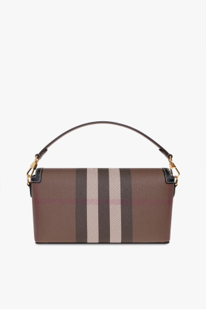 Burberry burberry pocket mini canvas and leather tote