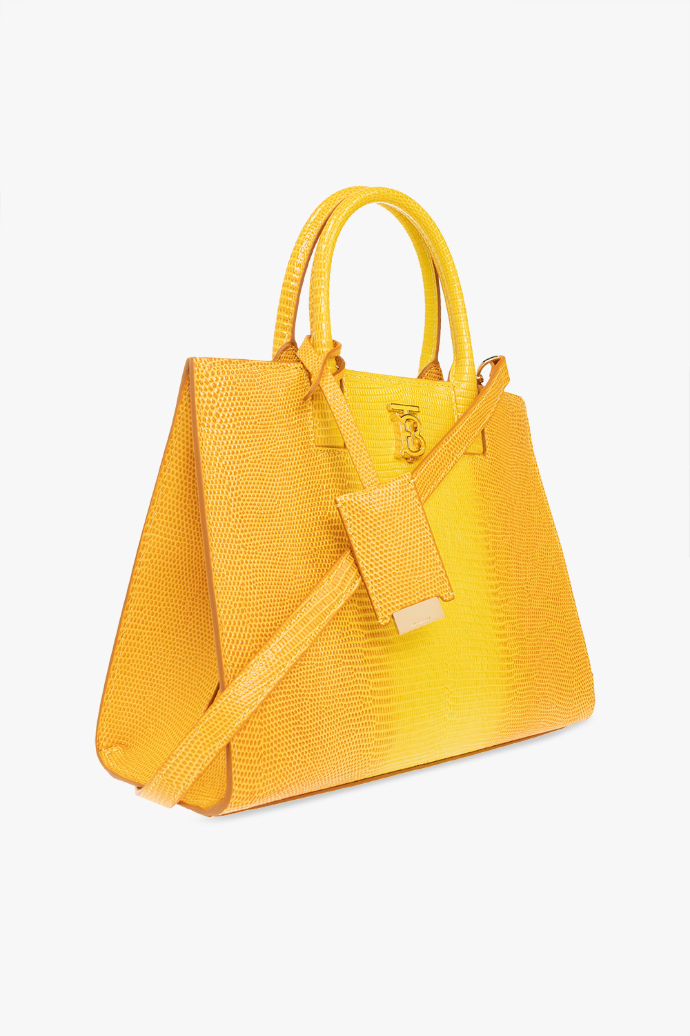 Burberry Mini Frances Croc-Effect Leather Tote