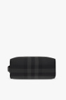 Burberry BLACK Checked wash bag