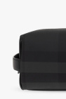 Burberry BLACK Checked wash bag