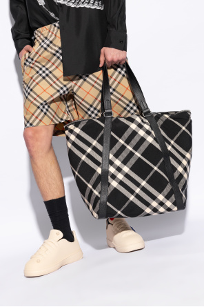 Shopper bag with check pattern od Burberry