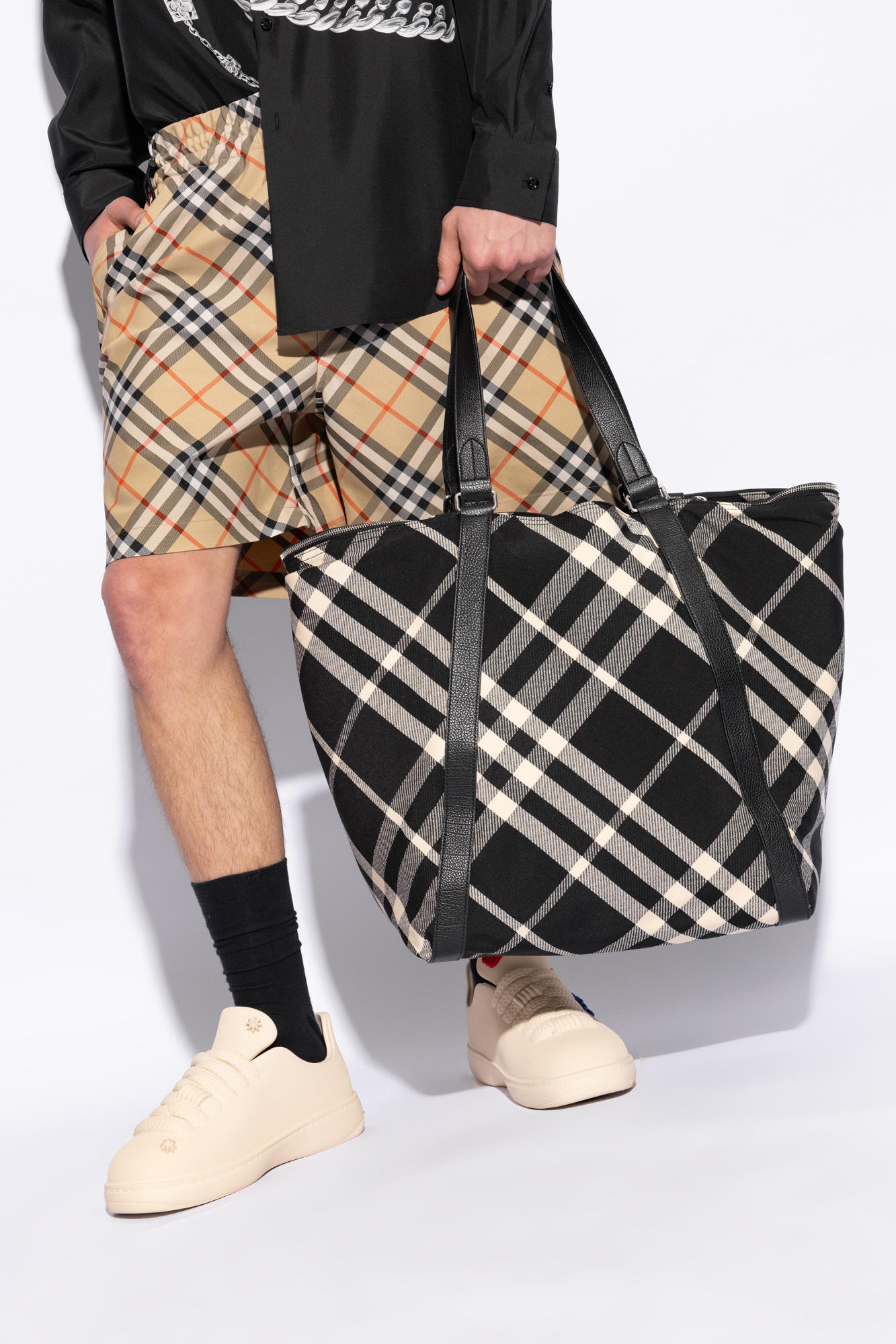 Burberry Shopper bag with check pattern