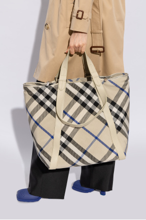 Shopper bag with check pattern od Burberry