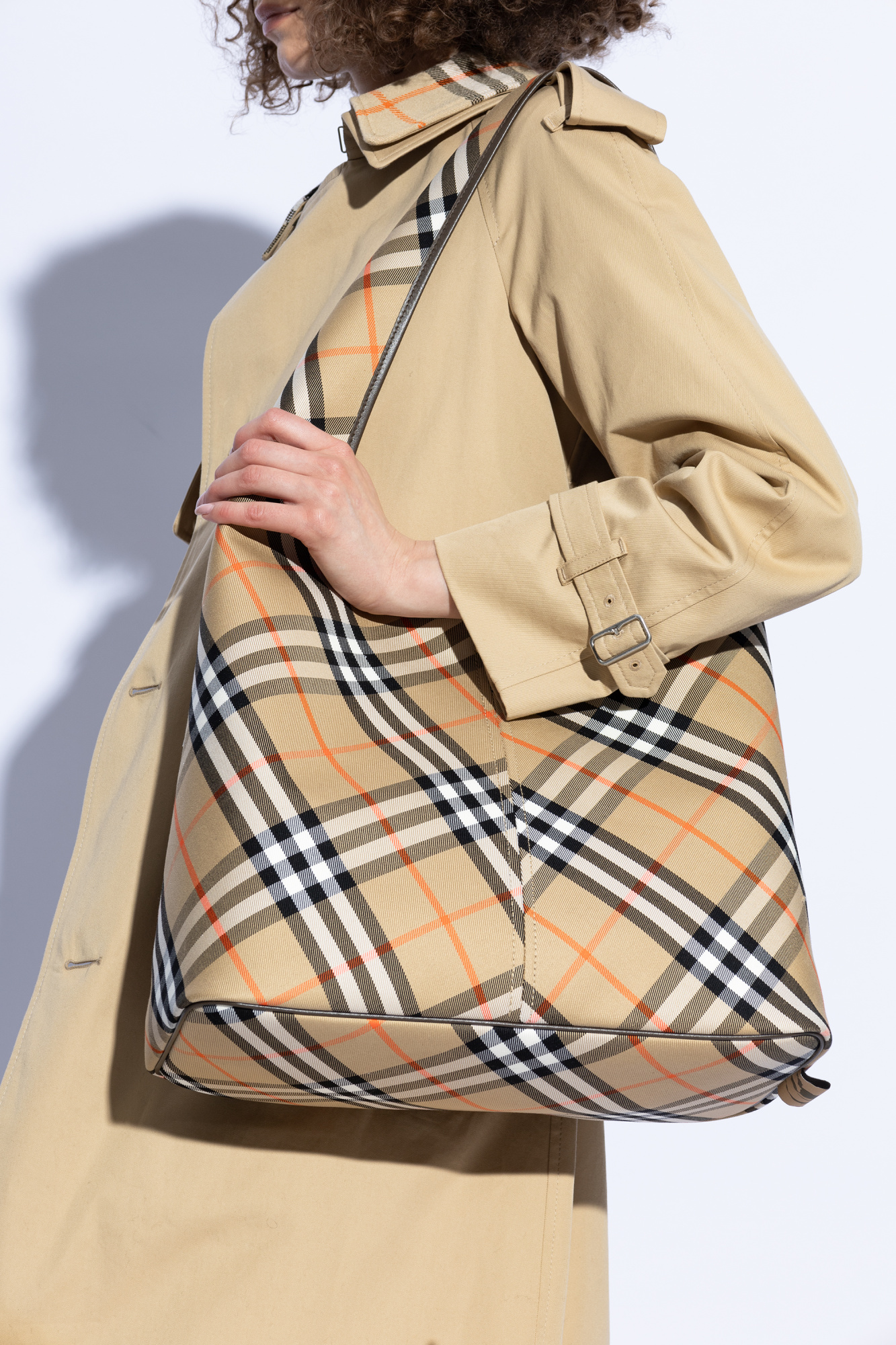 Burberry Check Pattern Shoulder Bag