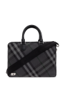 Burberry GREY Briefcase with shoulder strap