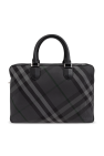 Burberry GREY Briefcase with shoulder strap