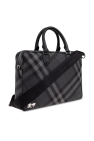 Burberry GREY Briefcase with shoulder strap