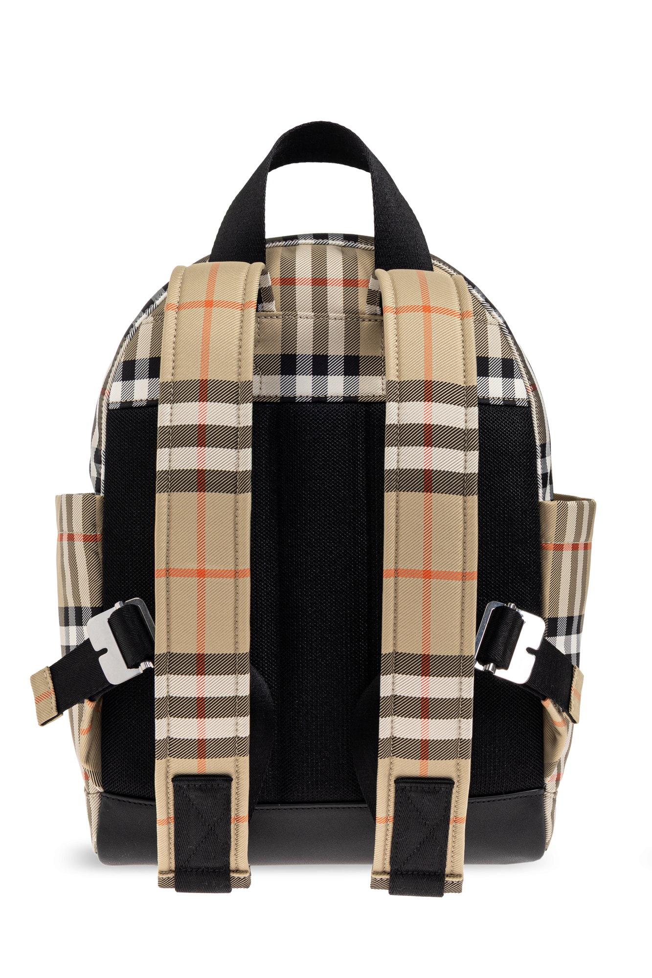Burberry Tan Plaid golf Backpack with Black and Red Accents F33C6D9A-B8F8-4121-AAB4-  main image 2