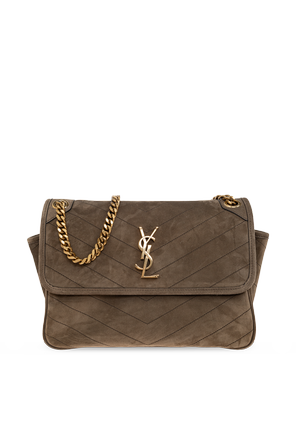 Suede shoulder bag ‘Niki Tripouch’